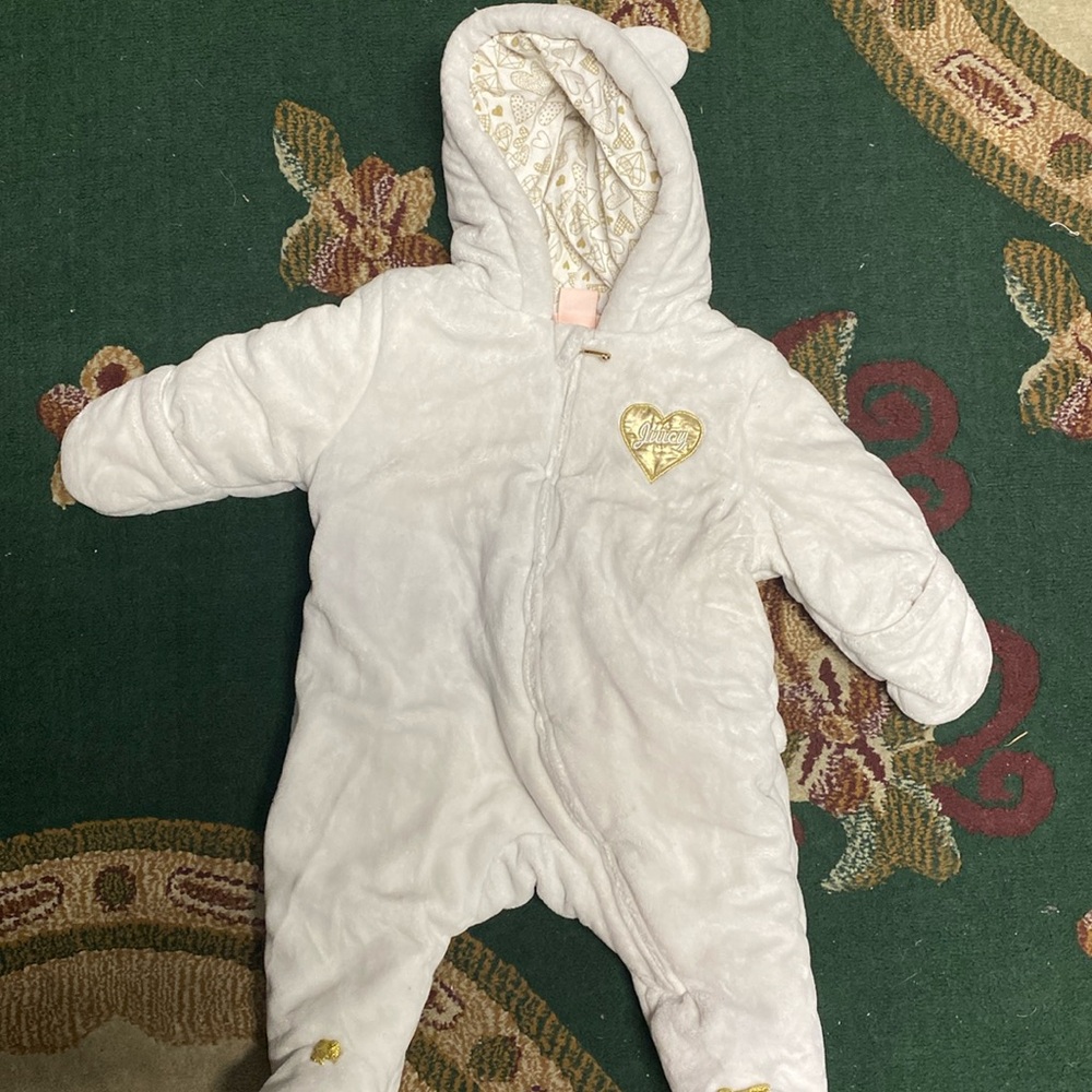White juicy couture snow onesie
